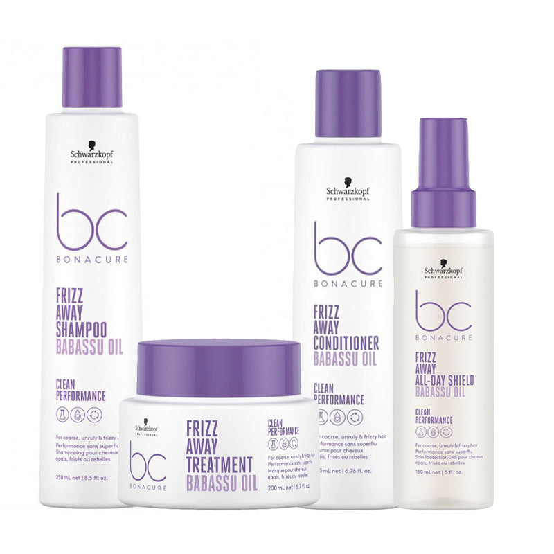SCHWARZKOPF Kit BC Bonacure Frizz Shampoo 250ml + Mask 200ml + Conditioner 200ml + All-Day Shild Oil 150ml