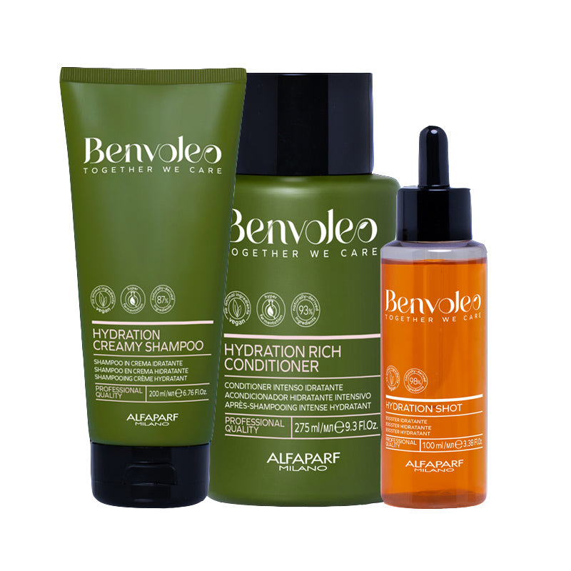 ALFAPARF MILANO Kit Benvoleo Hydration Shampoo 200ml + Conditioner 275ml + Shot 100ml