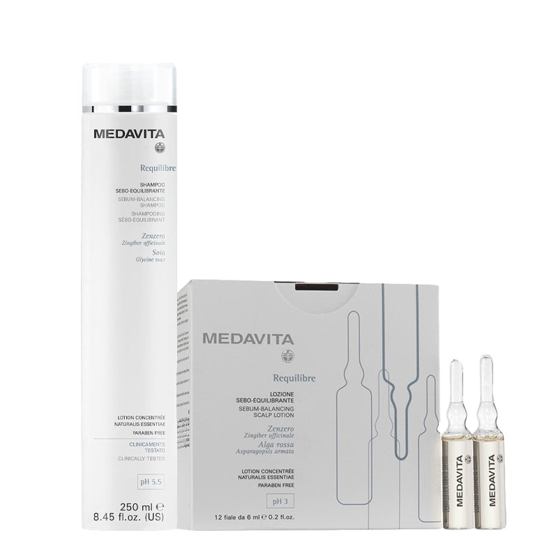 MEDAVITA Kit Requilibre Shampoo 250ml + Lozione fiale 12x6ml