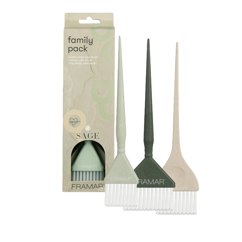 FRAMAR Sage Neutral Family Pack Brush Set 3pz
