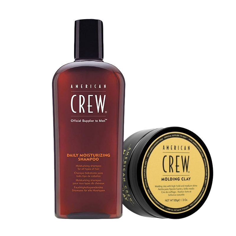 AMERICAN CREW Kit Daily Moisturizing Shampoo 250ml + Molding Clay 85gr