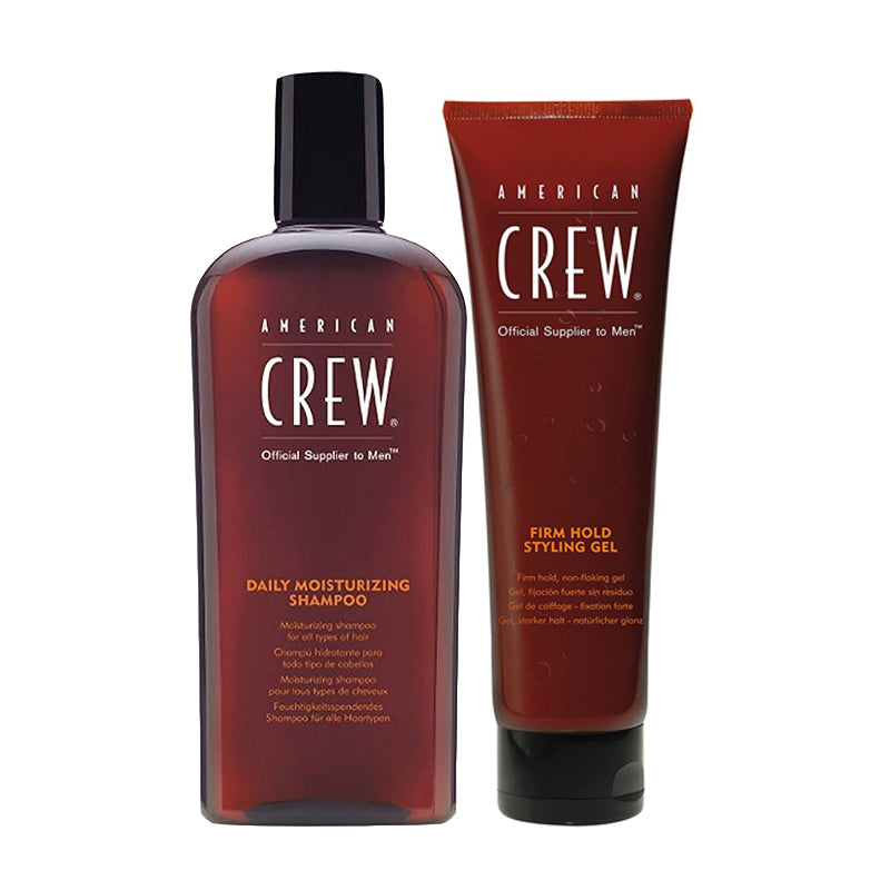 AMERICAN CREW Kit Daily Moisturizing Shampoo 250ml + Firm Hold Styling Gel 250ml