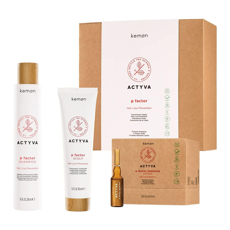 KEMON Set Actyva P Factor Shampoo 250ml + Scalp150ml + Lotion 6x24ml