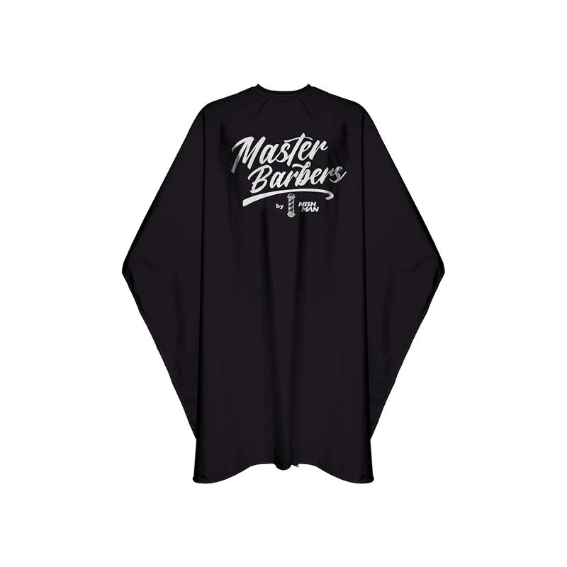 NISHMAN Master Barbers Premium Barber Cape Black 130x150cm