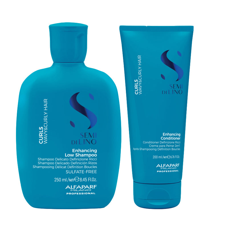 ALFAPARF MILANO Kit Semi Di Lino Curls Enhacing Shampoo 250ml + Conditioner 200ml