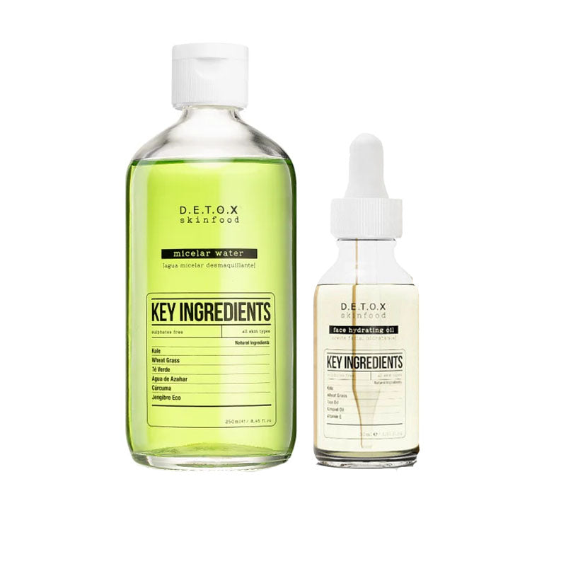 DETOX Skinfood Kit Hair Micellar Water 250ml + Face Hydrating Oil 30ml