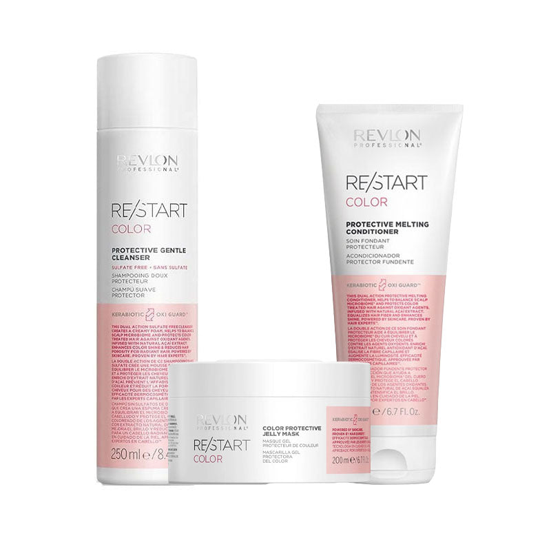 REVLON PROFESSIONAL Kit Restart Color Protective Gentle Shampoo 250ml + Mask 200ml + Conditioner 200ml