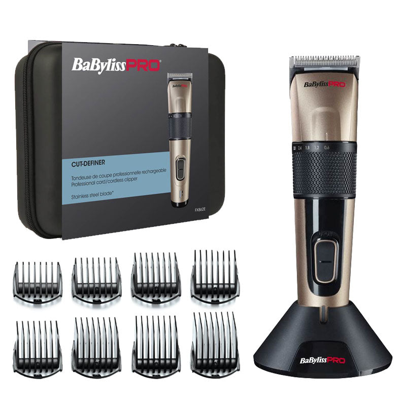 BABYLISS Pro Professional Clipper Cord/Cordless Cut Definer Gold FX862E