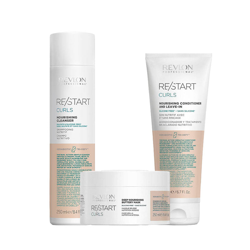 REVLON PROFESSIONAL Kit Restart Curls Shampoo 250ml + Mask 250ml + Conditioner 200ml
