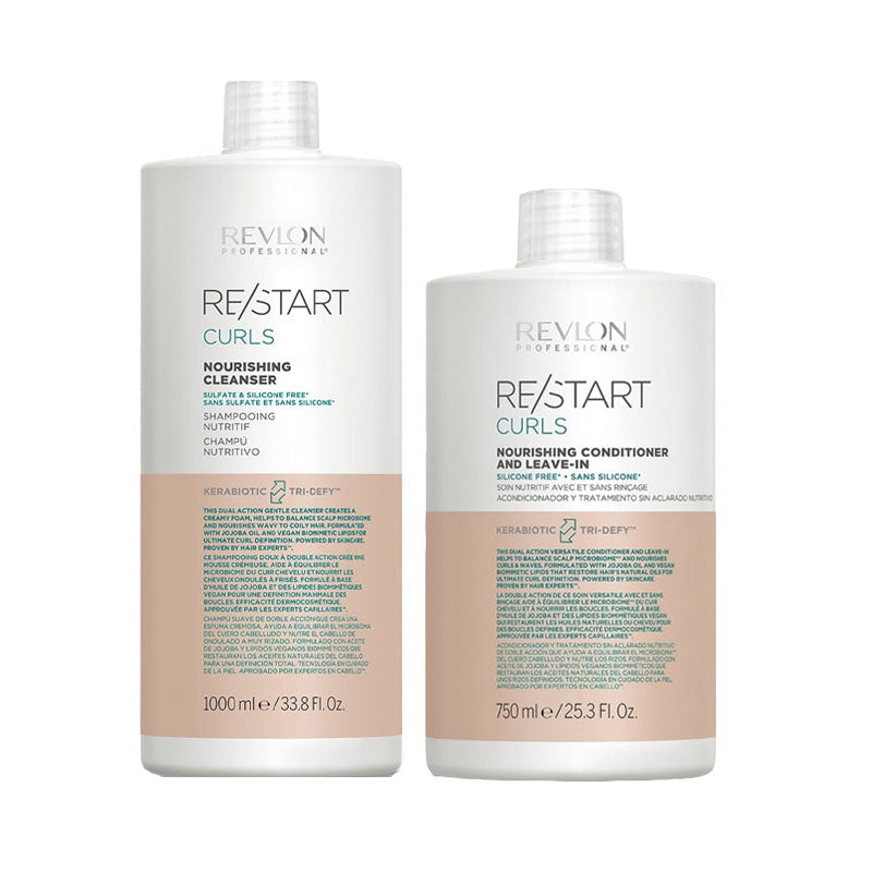 REVLON PROFESSIONAL Kit Restart Curls Shampoo 1000ml + Conditioner 750ml