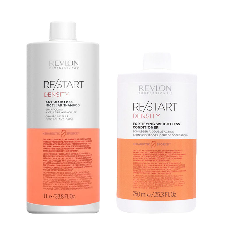 REVLON PROFESSIONAL Kit Restart Density Shampoo 1000ml + Conditioner 750ml