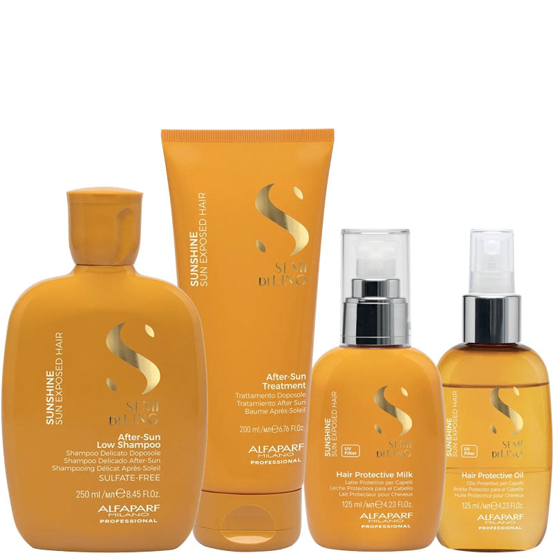 ALFAPARF MILANO Kit SDL Sunshine Shampoo 250ml + Treatment 200ml + Protective Milk 125ml + Oil 125ml