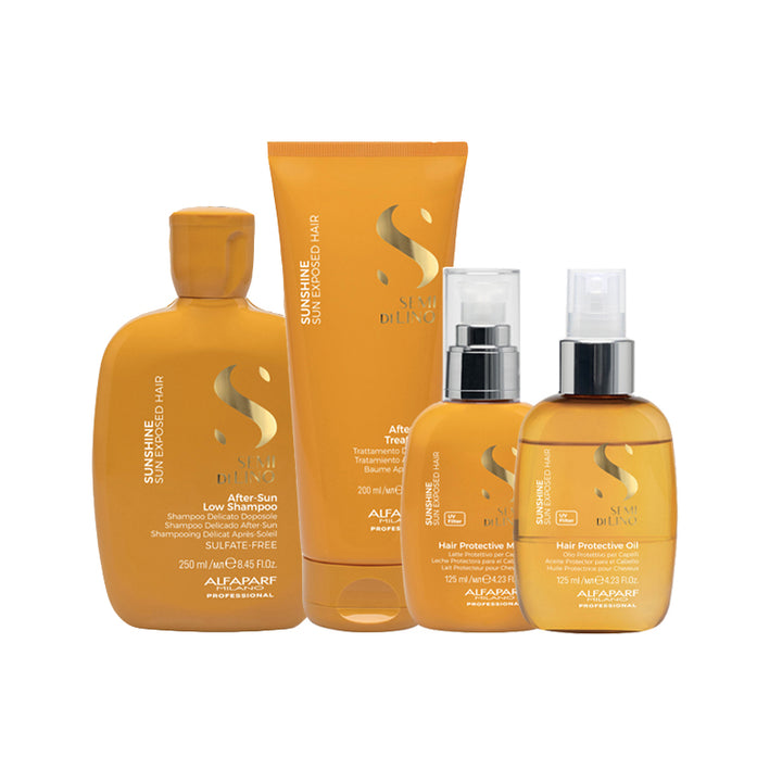 ALFAPARF MILANO Kit SDL Sunshine Shampoo 250ml + Treatment 200ml + Protective Milk 125ml + Oil 125ml