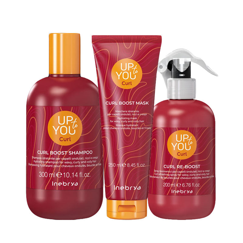 INEBRYA Kit Up To You Boost Curl Shampoo 300 + Mask 250+ Re boost Spray 200ml