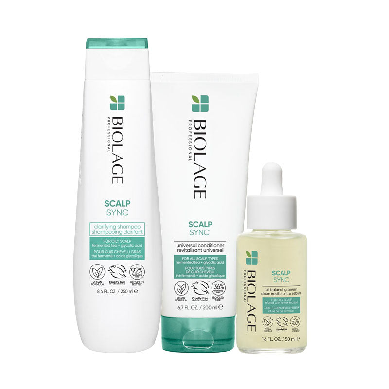 BIOLAGE Kit ScalpSync Calrifyng Shampoo 250ml + Conditioner 200ml + Serum 50ml