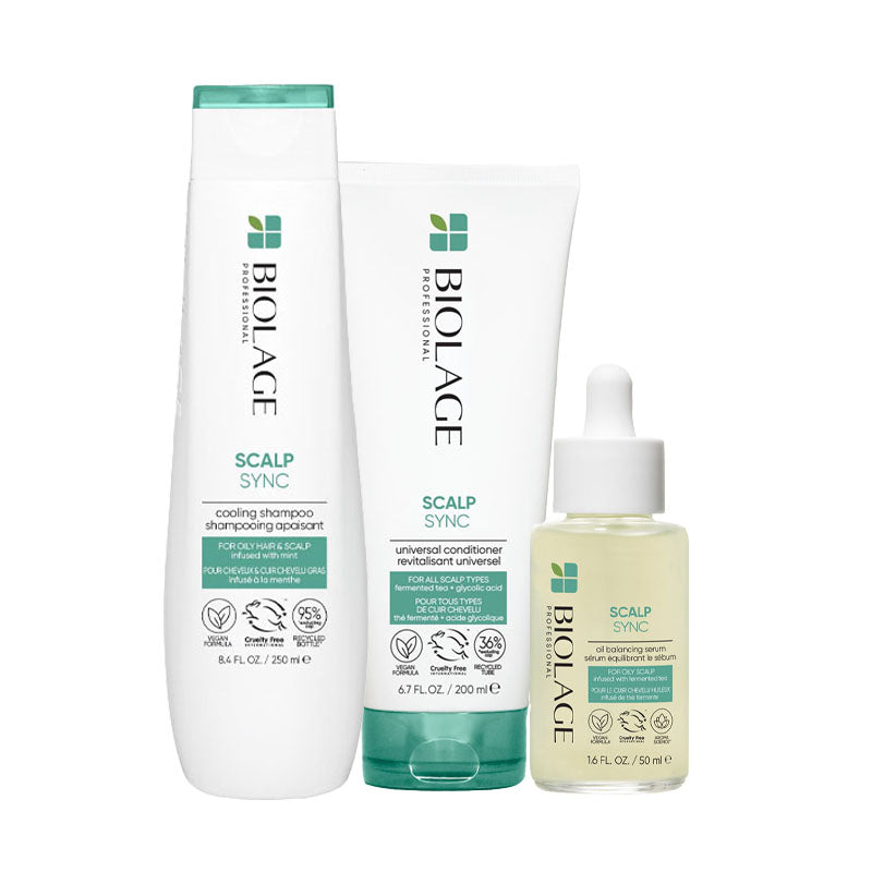BIOLAGE Kit ScalpSync Anti Dandruff Shampoo 250ml + Conditioner 200ml + Serum 50ml