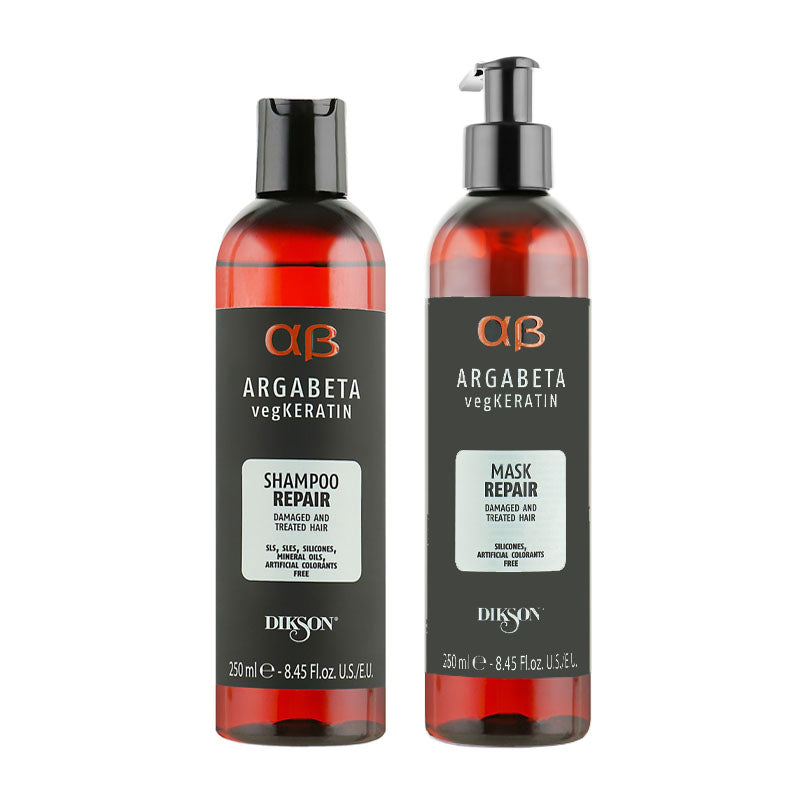 DIKSON Kit Argabeta VegKeratin Shampoo Repair 250ml + Mask 250ml