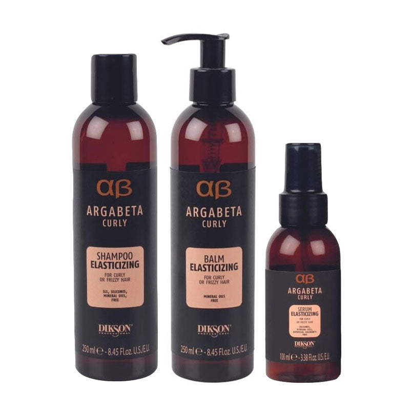 DIKSON Kit Argabeta Curly Shampoo 250ml + Balsamo 250ml + Siero 100ml