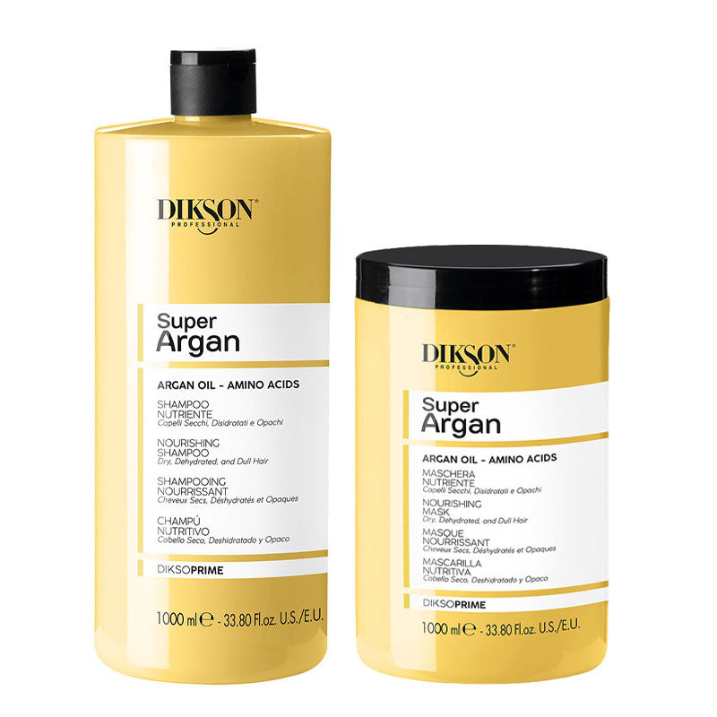 DIKSON Kit Prime Super Argan Amino Acids Shampoo 1000ml + Mask 1000ml