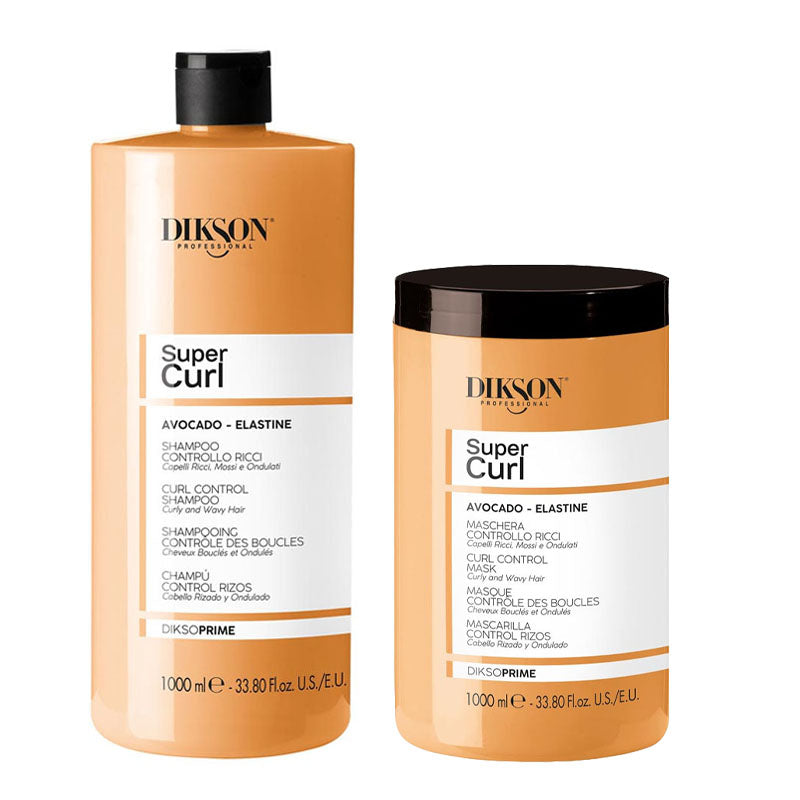 DIKSON Kit Prime Super Curl Shampoo 1000ml + Mask 1000ml