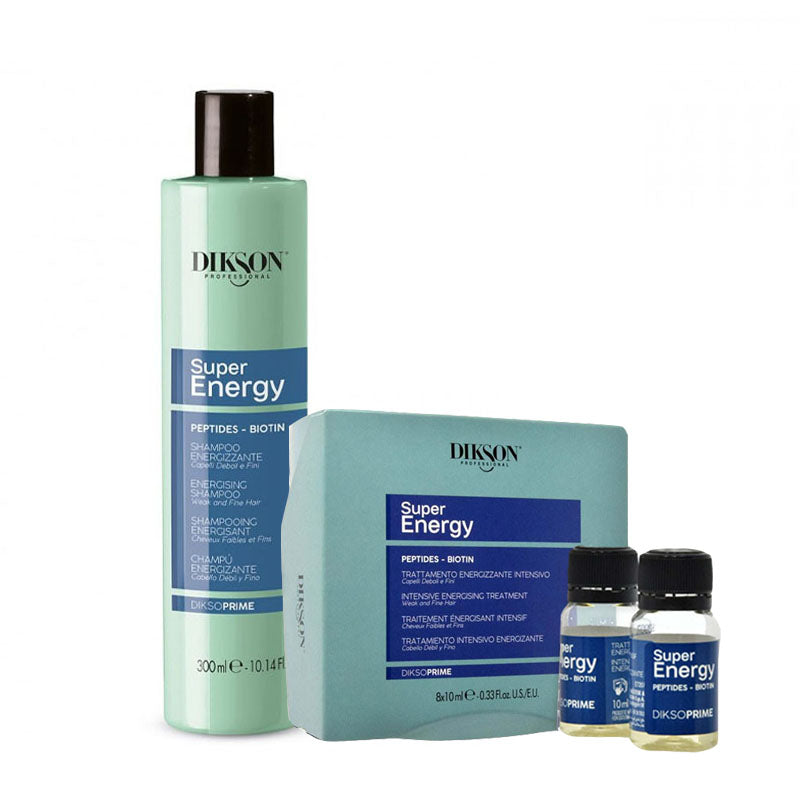 DIKSON Kit Prime Super Energy Shampoo 300ml + Fiale 8x10ml
