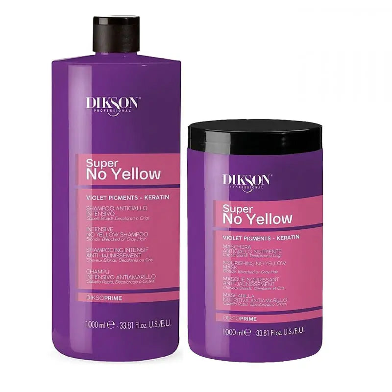 DIKSON Kit Prime Super No Yellow Shampoo 1000ml + Mask 1000ml