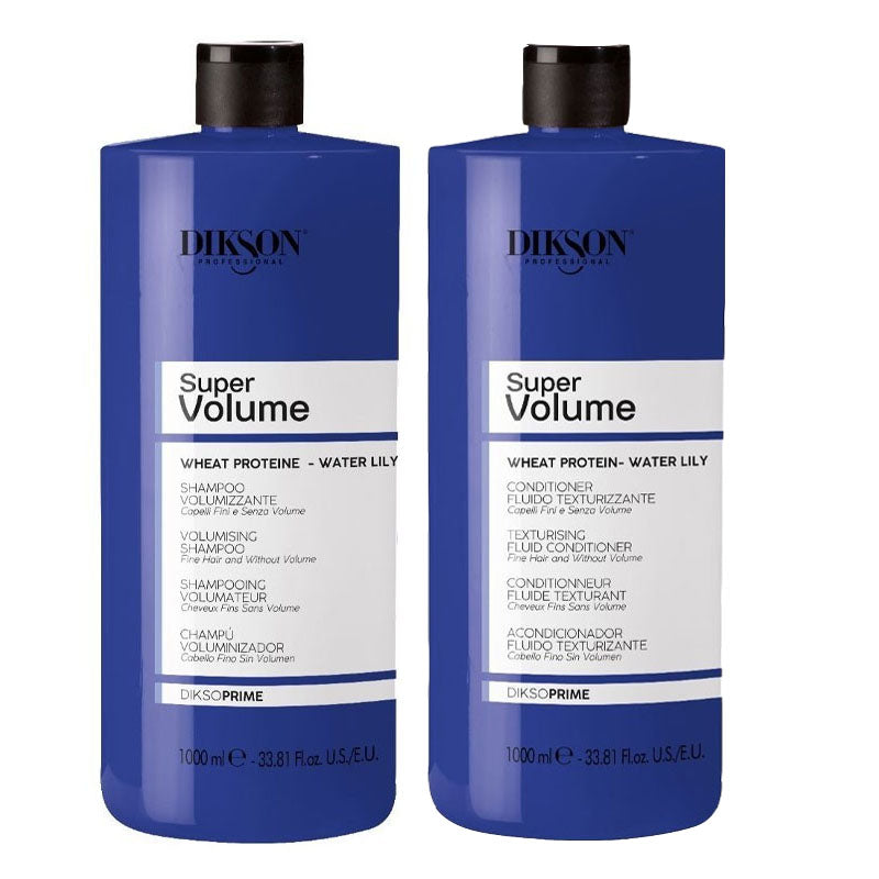 DIKSON Kit Prime Super Volume Shampoo 1000ml + Conditioner 1000ml