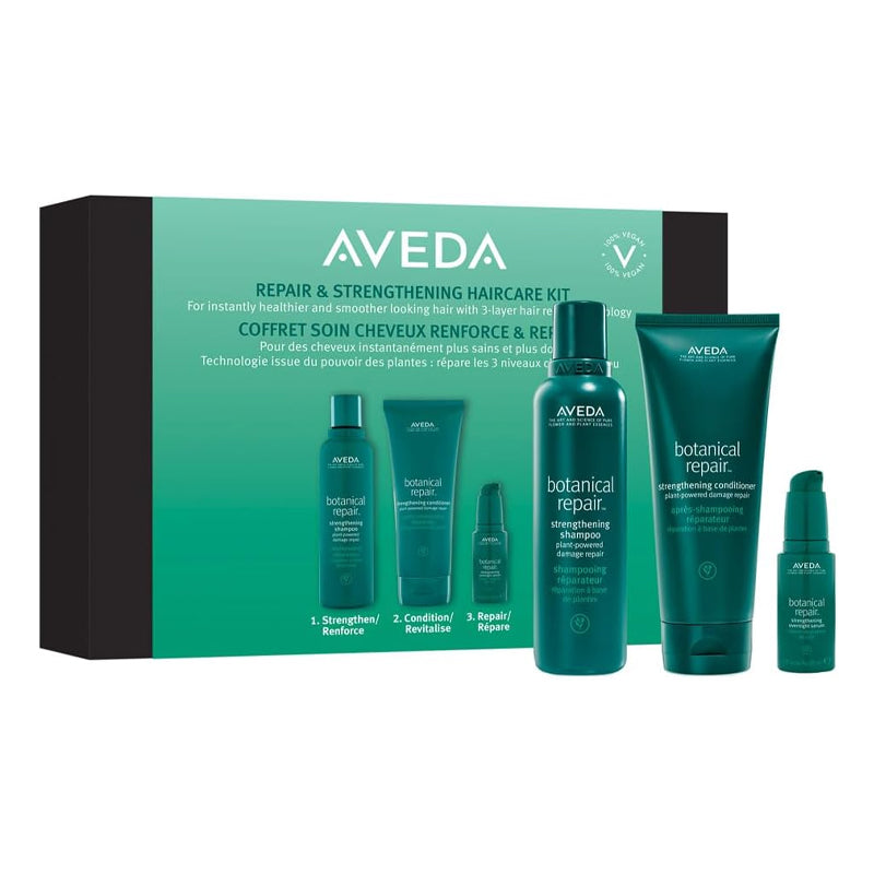 AVEDA Set Botanical Repair & Strengthening Shampoo 200ml + Conditioner 200ml + Serum 30ml