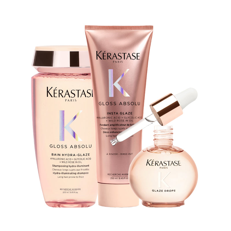 KERASTASE Kit Gloss Absolu Shampoo 250ml + Conditioner 250ml + Oil 45ml