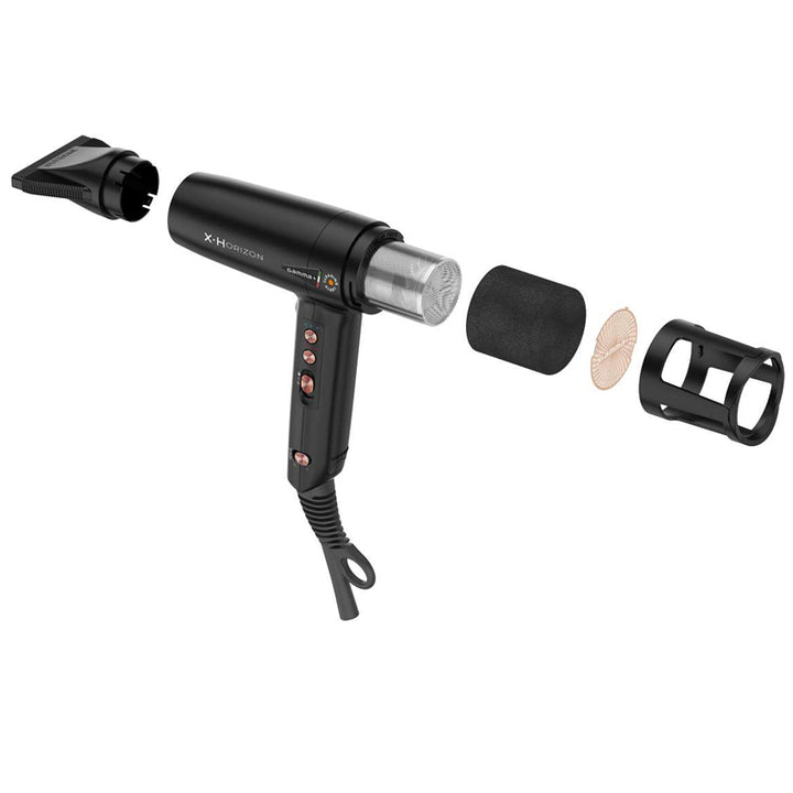 GAMMA+ X Horizon Asciugacapelli Professionale Black