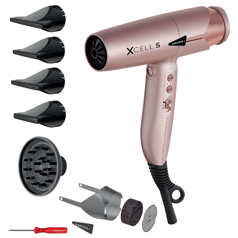 GAMMA+ Xcell S Asciugacapelli Professionale Gold Rose