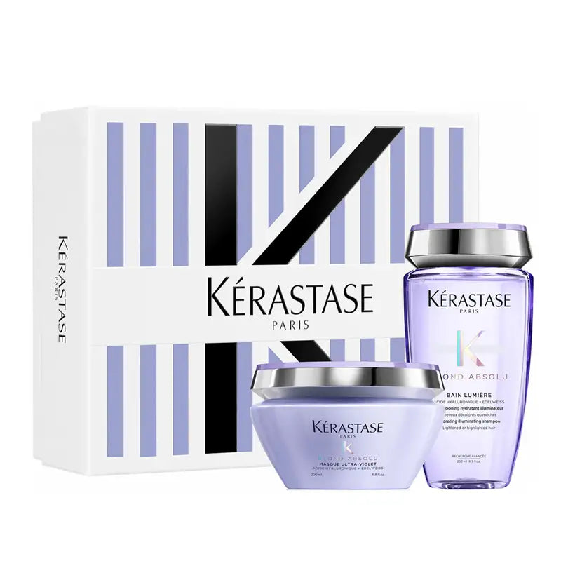 KERASTASE Set Blonde Absolu Cofanetto Per Capelli Biondi Shampoo 250ml + Mask 200ml