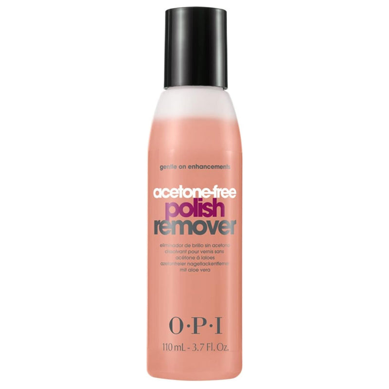 OPI Acetone-Free Polish Remover Solvente per Unghie senza Acetone, Formula Idratante con Aloe Vera 110ml