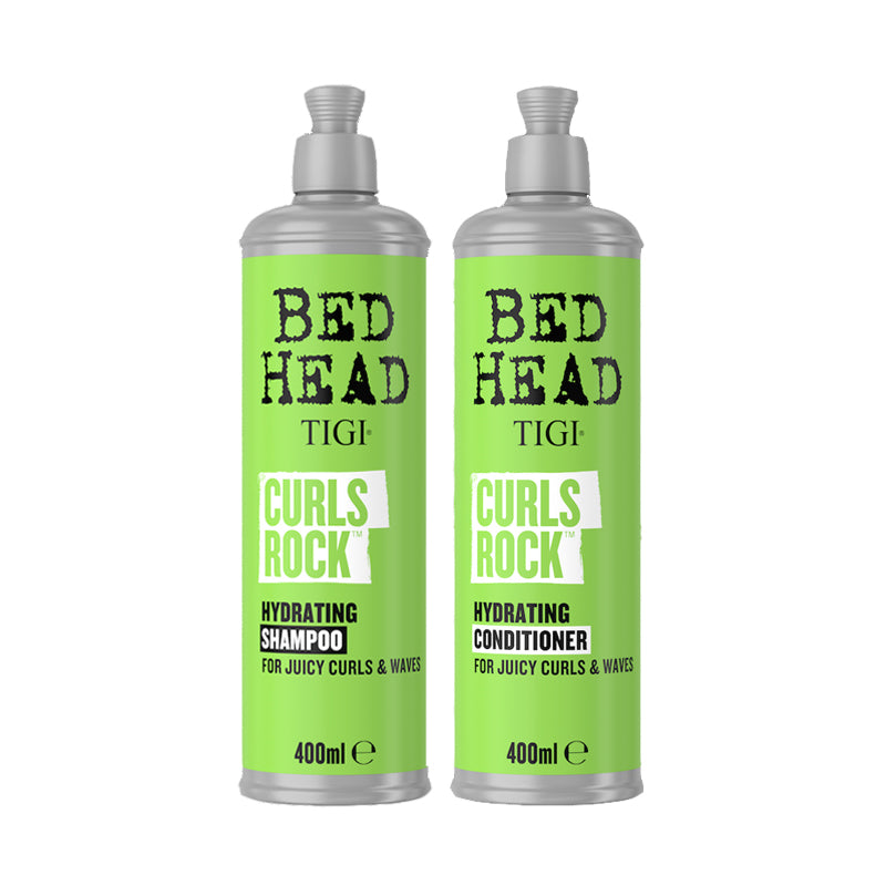 TIGI Kit Bed Head Curls Rock Hydrating Shampoo 400ml + Conditioner 400ml