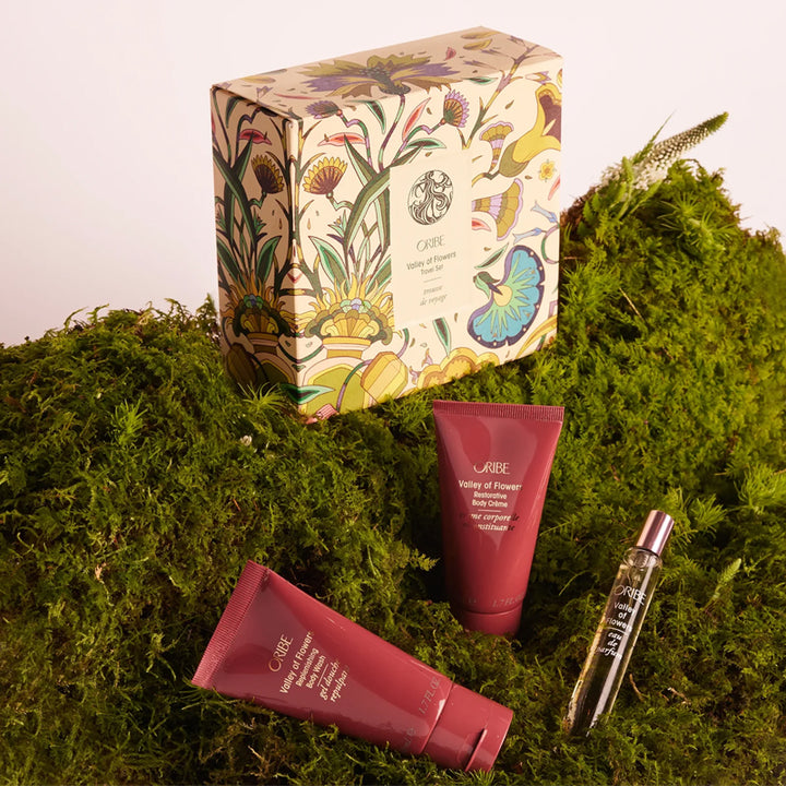 ORIBE Set Valley Of Flowers Travel Size Body Wash 50ml + Body Crème 50ml + Eau De Parfum 10ml