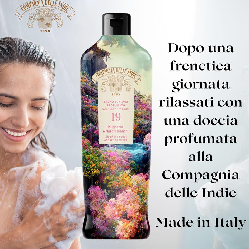COMPAGNIA DELLE INDIE Bagnoschiuma Profumato 19 Mughetto E Muschi Bianchi 500ml