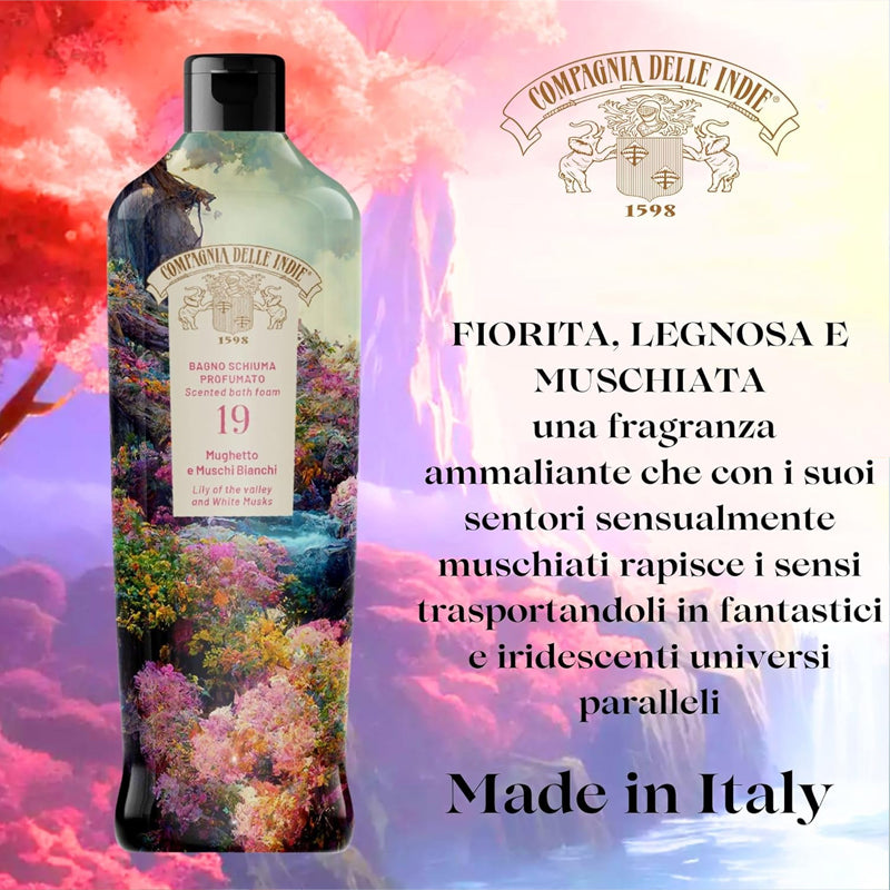COMPAGNIA DELLE INDIE Bagnoschiuma Profumato 19 Mughetto E Muschi Bianchi 500ml