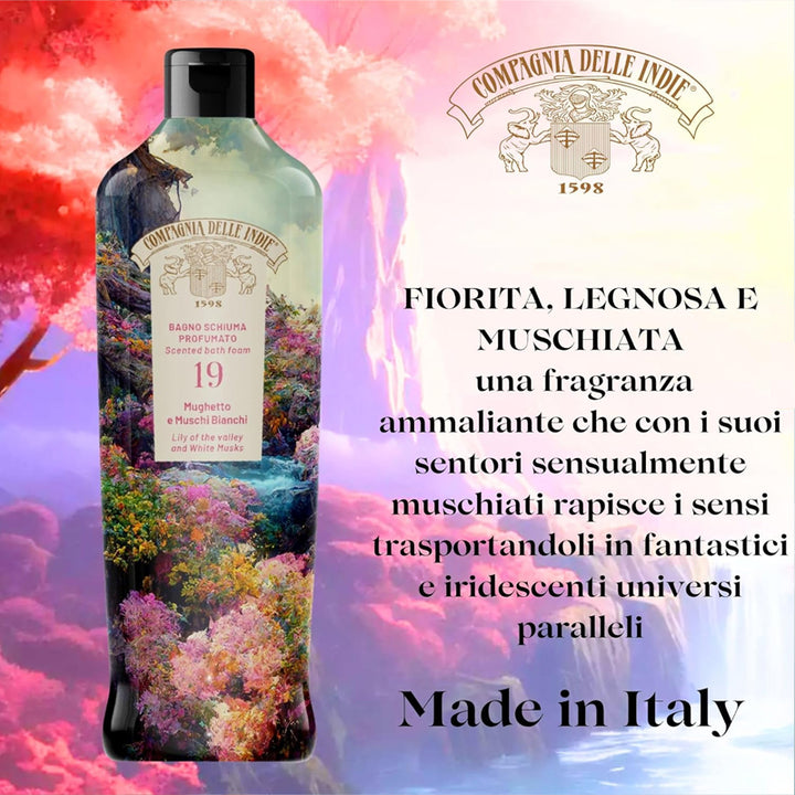 COMPAGNIA DELLE INDIE Bagnoschiuma Profumato 19 Mughetto E Muschi Bianchi 500ml