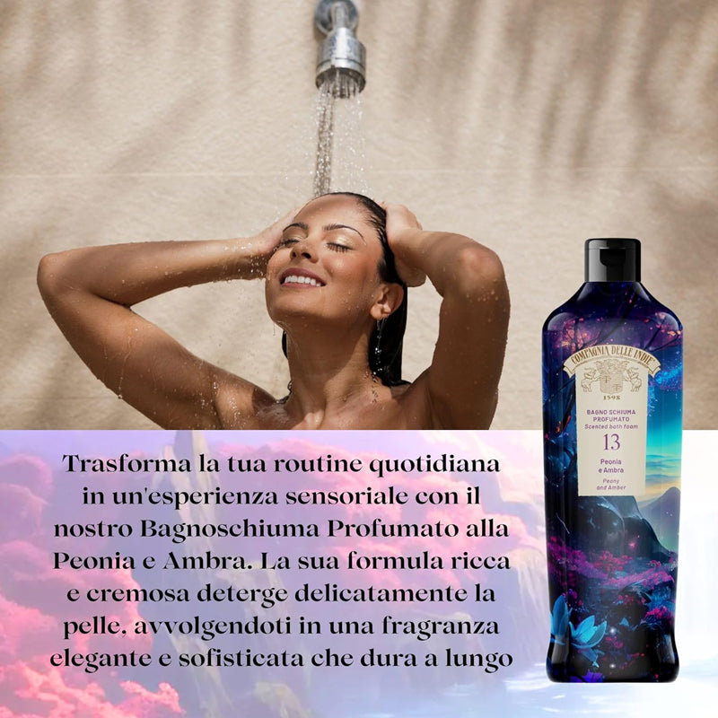 COMPAGNIA DELLE INDIE Bagnoschiuma Profumato 13 Peonia E Ambra 500ml