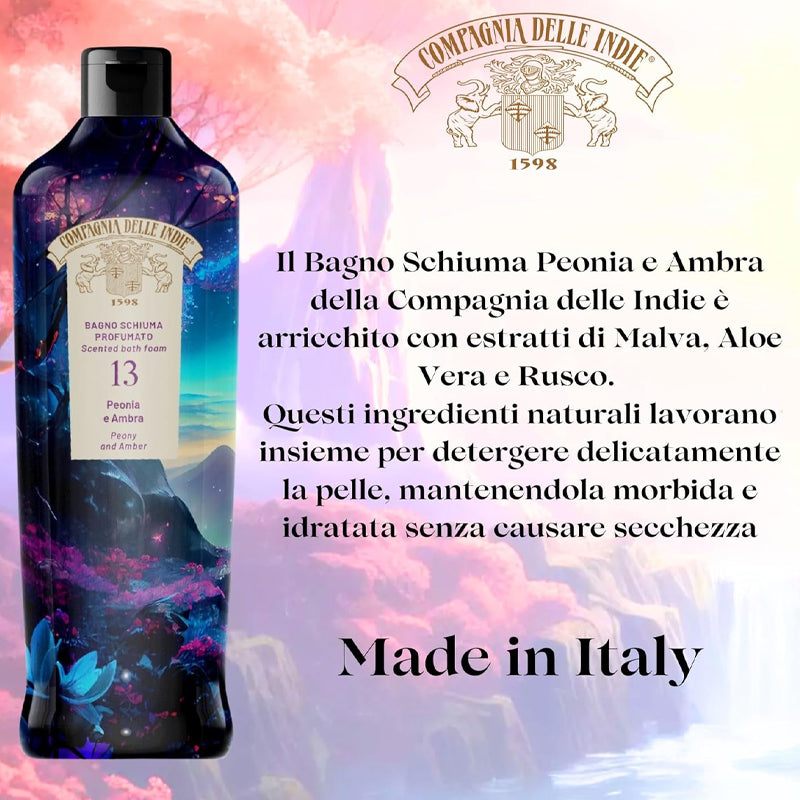 COMPAGNIA DELLE INDIE Bagnoschiuma Profumato 13 Peonia E Ambra 500ml