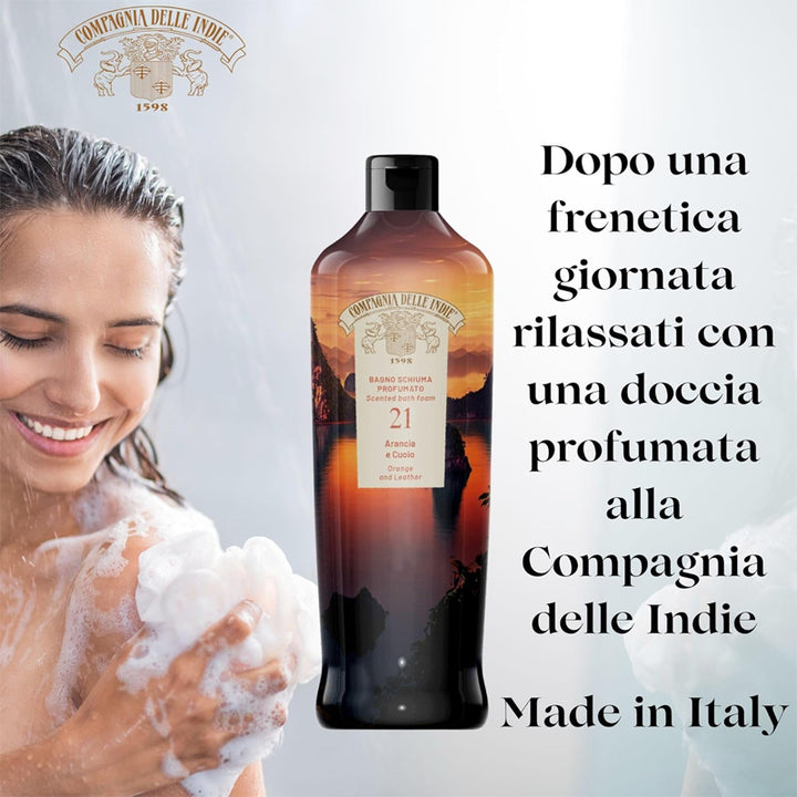 COMPAGNIA DELLE INDIE Bagnoschiuma 21 Arancia E Cuoio 500ml