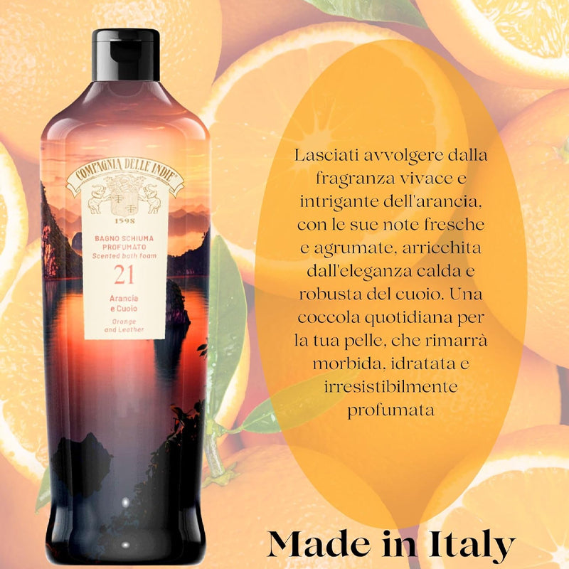 COMPAGNIA DELLE INDIE Bagnoschiuma 21 Arancia E Cuoio 500ml