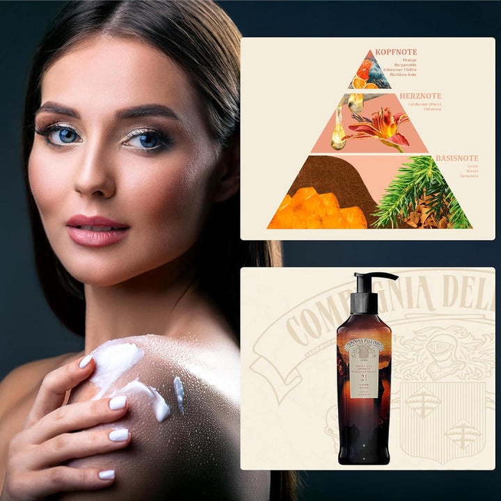 COMPAGNIA DELLE INDIE Crema Fluida Idratante 21 Arancia E Cuoio 250ml