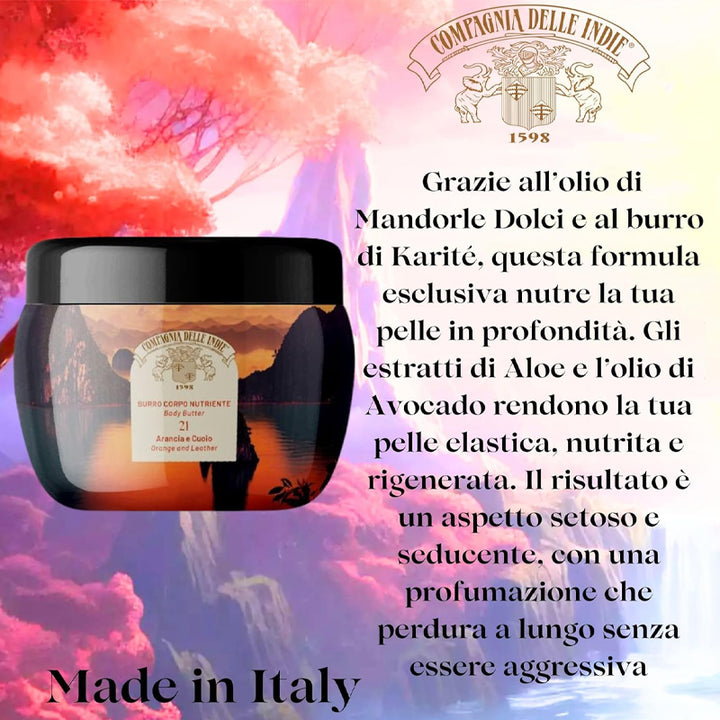 COMPAGNIA DELLE INDIE Burro Corpo Nutriente 21 Arancia E Cuoio 250ml