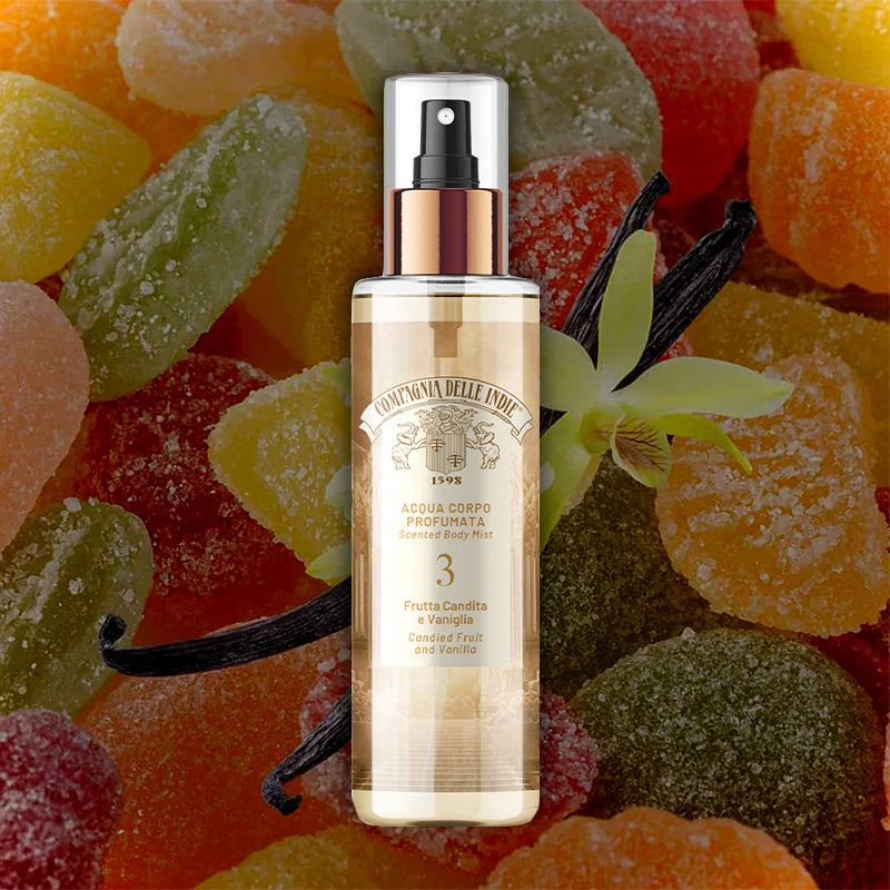 COMPAGNIA DELLE INDIE Acqua Corpo Profumata 3 Frutta Candita E Vaniglia 200ml