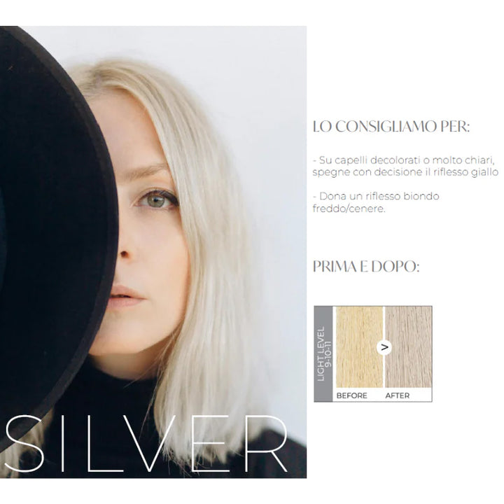 PURING Conditioning Color Mask Argento 200ml, maschera professionale per capelli (immagine 2)
