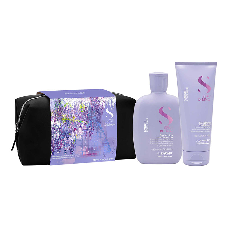 ALFAPARF MILANO Semi Di Lino Set Holiday Smoothing Shampoo 250ml + Conditioner 200ml
