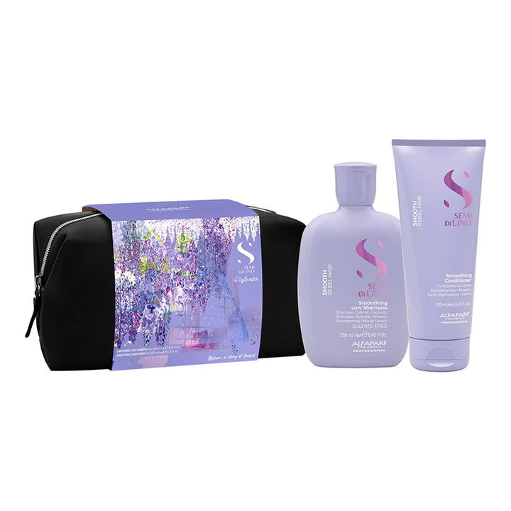 ALFAPARF MILANO Semi Di Lino Set Holiday Smoothing Shampoo 250ml + Conditioner 200ml