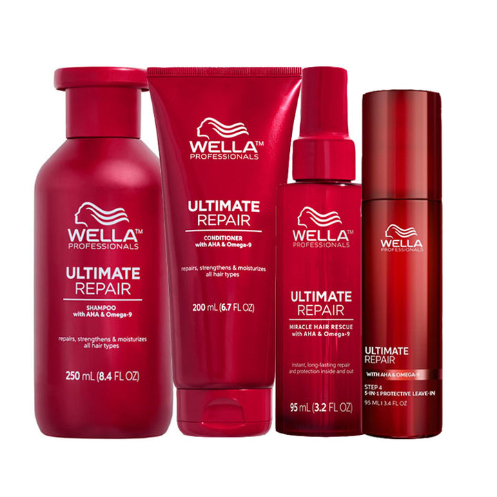 WELLA Kit Ultimate Repair Shampoo 250ml + Conditioner 200ml + Miracle Hair 95ml + Protective Leave In 95ml