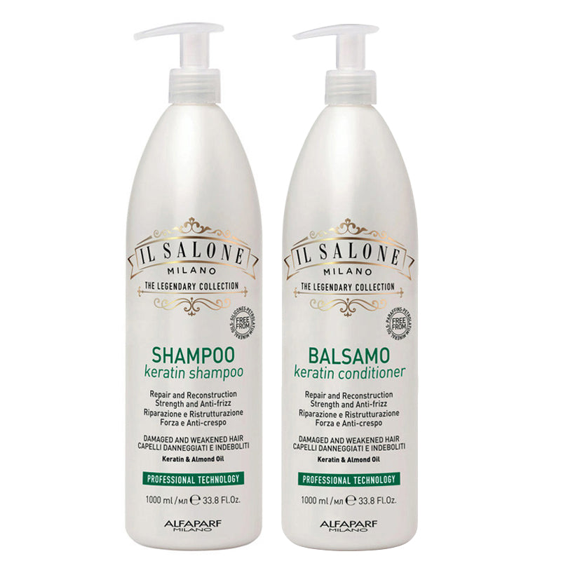 ALFAPARF MILANO Kit Il Salone Keratin Shampoo 1000ml + Conditioner 1000ml